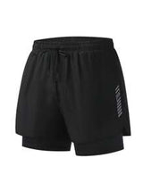 Men's Sports Shorts - Elastic, Non-See-Through, Fashion 2-In-1 Design, Suitable For Gym And Running, Machine Washable