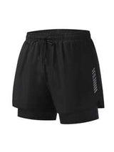 Men's Sports Shorts - Elastic, Non-See-Through, Fashion 2-In-1 Design, Suitable For Gym And Running, Machine Washable