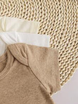 3pcs/Set Fashionable Infant Baby Boys Round Neck Short Sleeve Loose Bodysuit