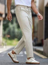 Manfinity Bizformal Men's Casual Slim Fit Solid Color Business Suit Trousers Men Pants Casual Casual  Men High Waisted Pants Men Clothing Men Pants Casual Pants For Men