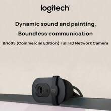 Logitech Brio 95 HD Webcam With Privacy Shield & Noise-Reducing Mic, 1080P Streaming Camera For Online Classes, TikTok Live, Remote Work, Plug & Play, Laptop Desktop PC