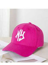 NY Embroidered Solid Baseball Cap, Unisex, Suitable For Spring & Summer