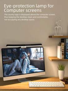 Computer Monitor Lamp, Dimmable Monitor Light Bar, Suitable For Curved Screens. LED Monitor Light Strip With A USB Interface, Applicable To Home Office Scenarios. It Can Be Used As An Office Lamp And An Eye-Protecting Desk Lamp, As Well As An Ambient Ligh