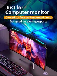 Computer Monitor Lamp, Dimmable Monitor Light Bar, Suitable For Curved Screens. LED Monitor Light Strip With A USB Interface, Applicable To Home Office Scenarios. It Can Be Used As An Office Lamp And An Eye-Protecting Desk Lamp, As Well As An Ambient Ligh