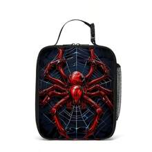 Spider Print Lunch Bag, Insulated Tote Bag, Portable Carry-On Bag, Tote Ice Bag Lunch Bag Multifunctional Lunch Box Bag For Work, Travel, Picnic