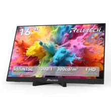 Reletech Portable Monitor 16 Inch 1200P USB-C Ultra-Slim Travel IPS Monitor With Kickstand, For Laptop, PC, PS 5, X Box, Swich, Gaming Monitor