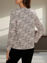 Clasi Women Autumn Versatile Notched Neck Top Fall Women  Long Sleeve Shirt