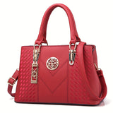 Elegant Embroidery Detail Tote Bag, Women's Top Handle Satchel Purse, Fashion Large Capacity Crossbody Bag