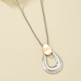 Simple Water Drop Pendant Long Necklace Sweater Chain For Women