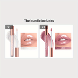 Eight Colors Hyaluronic Acid Moisturizing Lip Glaze Glitter Gloss - Non-Stick, Hydrating, Natural Nude Makeup - Perfect Valentine's Day Gifts, Music Festival Essentials, Long-Lasting, Cruelty-Free, Paraben-Free