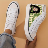 Anime Girl Pattern Lightweight High Top Breathable Canvas Sneakers, Round Toe Flat Classic Lace Up Wear Resistance Skate Shoes, Non Slip Casual Versatile Walking Shoes Running Shoes