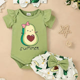 Newborn Baby Girl Clothes Infant Summer Shorts Set Ruffle Romper Cute Baby Clothes Summer Outfits Set 0-18 Months, Perfect for Outdoor