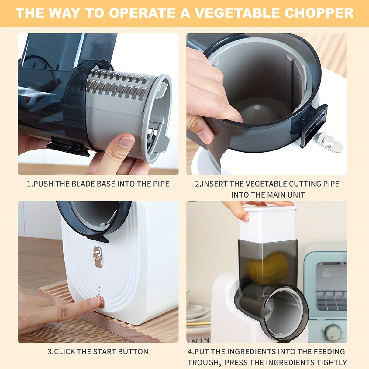 Electric Cheese Grater, Electric Slicer Shredder, Electric Vegetable Slicer Salad Maker, Fruit Cutter, Food Processor Spiralizer For Fruits Veggies With Multi Cone Blades, Stainless Steel, White