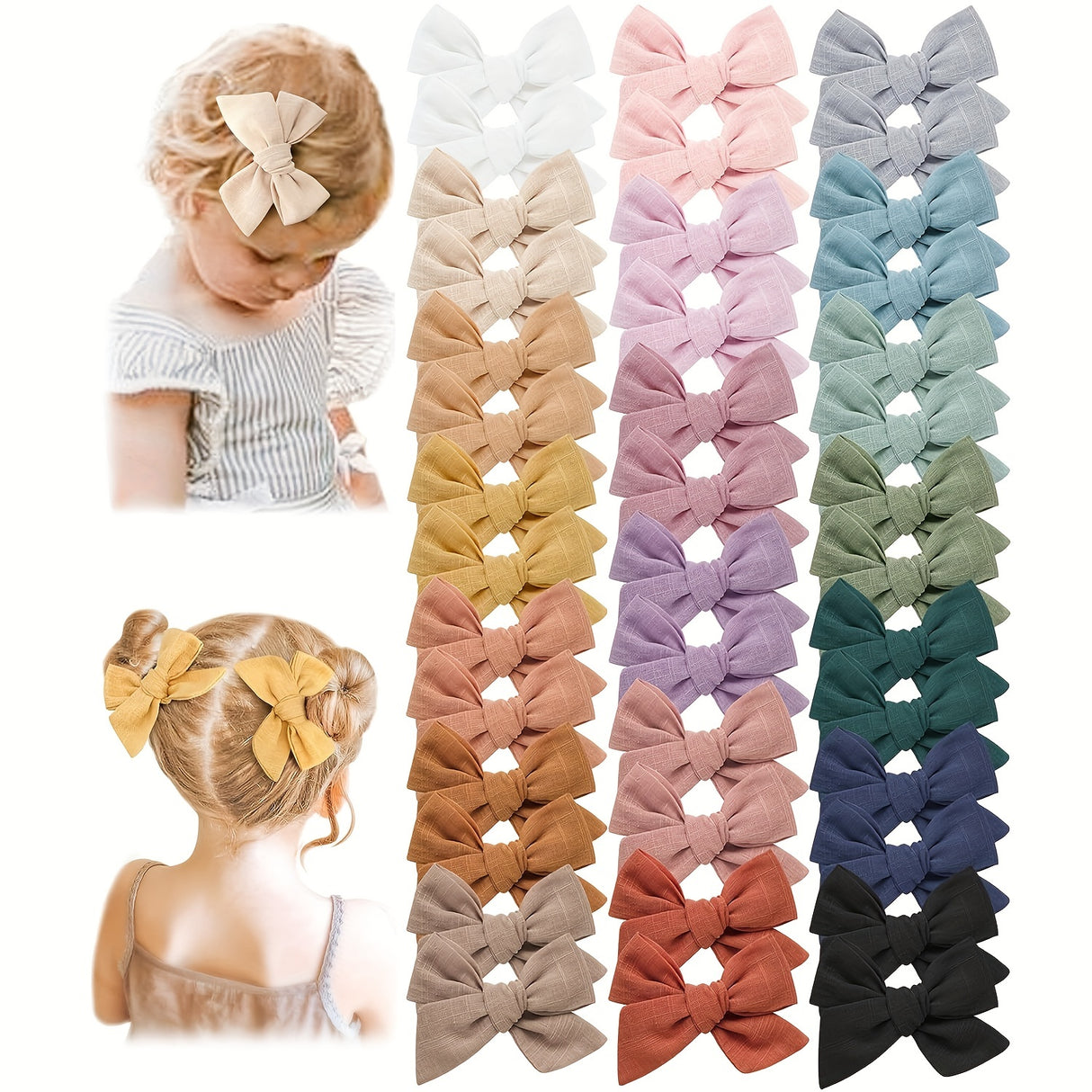 20pcs Baby Girl Hair Clips, Hair Bows Hair Accessories For Girls