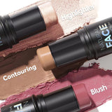 3-Piece Makeup Trio Set - Creamy Blush, Radiant Highlighter & Defined Contour - Waterproof, Long-Lasting Formula - Perfect Gift for Mothers Day & Beyond