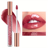 Eight Colors Hyaluronic Acid Moisturizing Lip Glaze Glitter Gloss - Non-Stick, Hydrating, Natural Nude Makeup - Perfect Valentine's Day Gifts, Music Festival Essentials, Long-Lasting, Cruelty-Free, Paraben-Free
