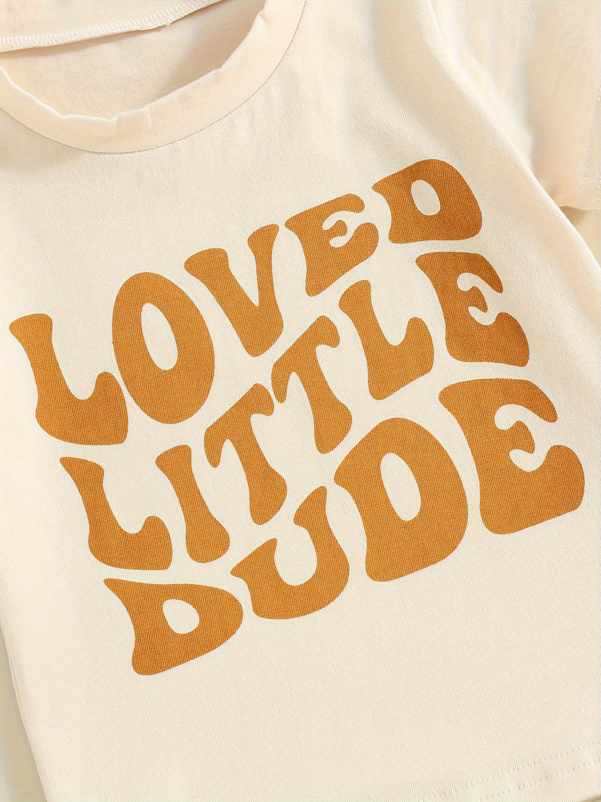 Toddler Boys 2pcs Shorts Sets Short Sleeve Letter Print Tops and Drawstring Shorts Sets, for Outdoor