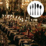 20/30pcs Gothic Design Cutlery Service For 4/6, Premium Stainless Steel Flatware Includes Spoon Fork And Knife, Cool Silverware With Skull&Rose Pattern, Mirror Polished, Nice Gift For Dark&Rock Lover/Halloween/Day Of The Dead