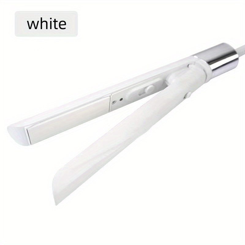 Mini 2 In 1 Hair Straightener Tourmaline Ceramic Straight Plate Clip Smart Constant Temperature Portable Curling Iron For Straightening And Slightly Curling Hair