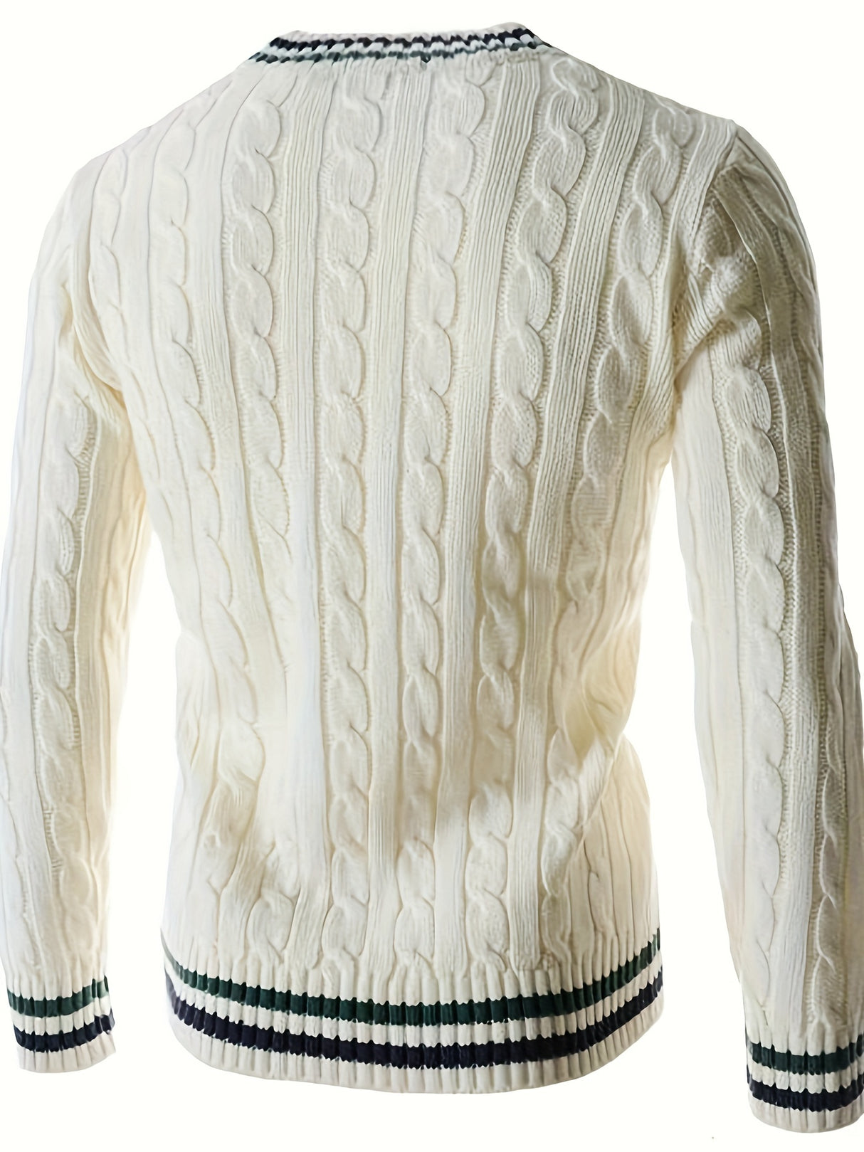 Plus Size Cozy Cable Knit Sweater for Men - Versatile Seasonal Wear for Spring, Fall, Winter - Fashionable K-pop Inspired Mens Clothing
