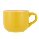 1pc Large-Capacity Solid Color Ceramic Mug - Coffee Cups & Mugs for Breakfast, Oatmeal, Coffee, Tea, and Water - Creative Household Essentials with Durable Design and Easy Grip Handle