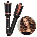 1" Large Ceramic Ionic Automatic Hair Curler - Rotating Barrel, 4 Temperature Settings, 3 Timer Options, Dual Voltage, Spin Iron for Hair Styling with Easy-to-Use Interface and Advanced Safety Features (Upgrade)