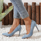 Women's Solid Color Stiletto Heels - Elegant Pointed Toe Dress Pumps, Stylish Slip On Heels - For Women - Perfect for Parties & Evening Events - Ideal Gift for Fashionistas