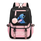 1pc Stitch Polyester Laptop Backpack, High-Capacity Thickened Student Travel Leisure Bag, Durable Computer School Bag, Ideal for Christmas, Birthday, Halloween Gifts