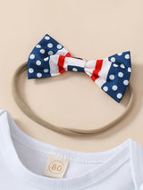 MinKidFashion Baby Girl Romper 4th of July Independence Day Infant Jumpsuit Shorts Outfit Pants Clothing Sets