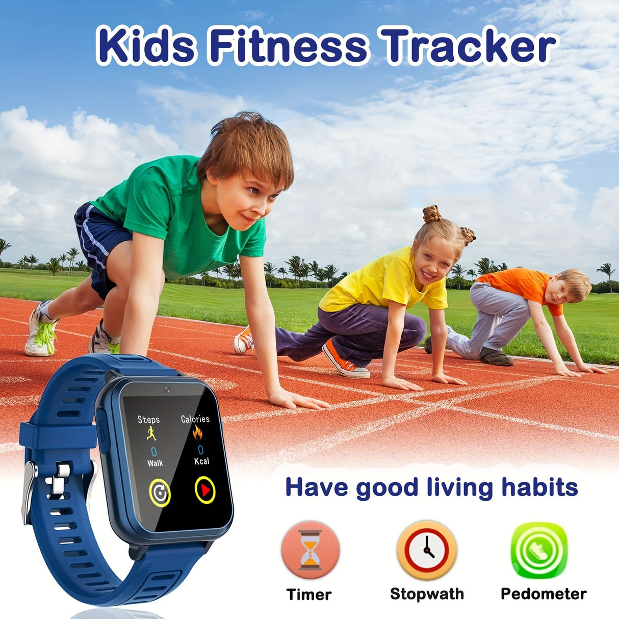 Teenagers Game Smart Watch With 24 Puzzle Games, HD Touch Screen Camera, Music Player, Pedometer Alarm Clock, Calculator Flashlight 12/24 Hr Students Watches, Gift For Boys Girls, Fitness Tracker Watch