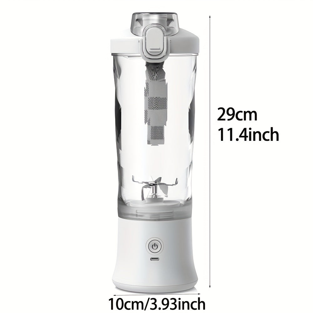 1pc, Portable Electric Juicer Cup Personal Blender-for Shakes & Smoothies Multi-Functional Personal Blender With Ice Crushing Ability, 20.29oz Capacity, USB Rechargeable, Kitchen Accessories Juicer Accessories Back To School