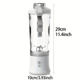 1pc, Portable Electric Juicer Cup Personal Blender-for Shakes & Smoothies Multi-Functional Personal Blender With Ice Crushing Ability, 20.29oz Capacity, USB Rechargeable, Kitchen Accessories Juicer Accessories Back To School