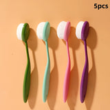 5pcs Blending Brush, Handmade Ink Background Blender And Makeup Brush, Soft Bristle Color Coding Handle, Paper Craft Artist Tool, For Painting, Drawing, Card Making, Stamping, Stencil (Random Color)