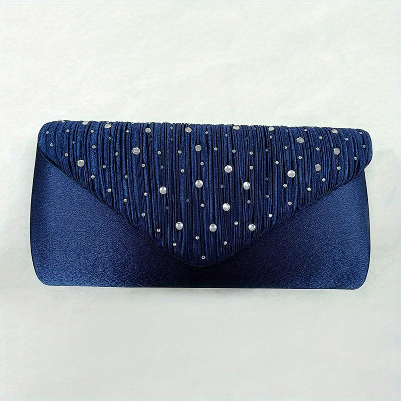 Glamorous Rhinestone Clutch Bag - Sparkling Evening Purse with Chic Detachable Chain Strap - Perfect for Parties, Carnivals, and Music Festivals