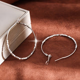 Cubic Beads Hoop Earrings Exaggerated Jewelry Accessories For Women Elegant Ear Jewelry