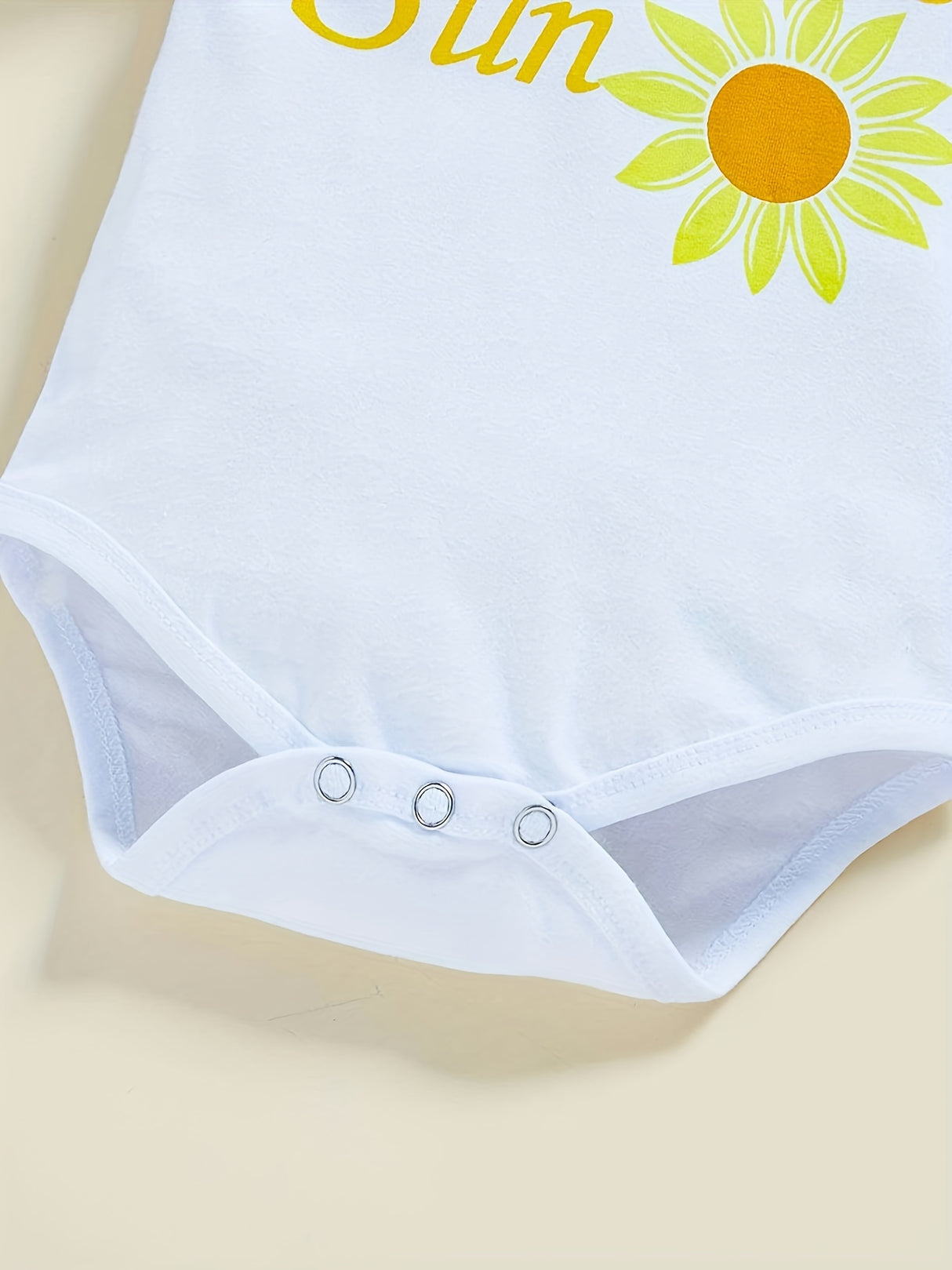 3pcs Baby Girl Summer Outfit: "Little Miss Sunshine" Ruffle Short Sleeve Romper, Floral Shorts & Matching Headband - Cotton Blend, Machine Washable, Casual Baby Clothing | Ruffled Baby Romper | Comfortable Babywear, Baby Girl