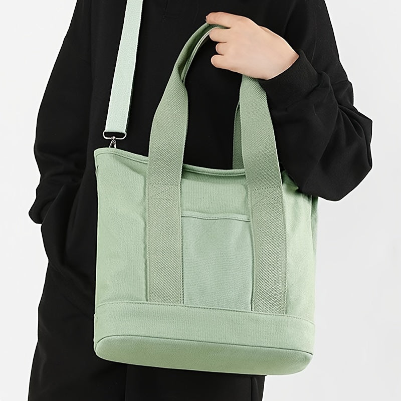 1pc Tote Bag Women And Men Small Satchel Bag Stylish Mini Tote Handbag Canvas Hobo Bag Fashion Crossbody Bag Shoulder Bag 2023