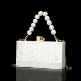 Mini Elegant Dinner Clutch Bag, Classic Acrylic Banquet Handbag, Women's Formal Purse For Wedding Party Prom