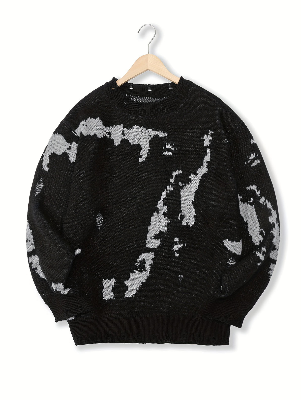 All Match Knitted Sweater, Men's Casual Warm Slightly Stretch Crew Neck Pullover Sweater For Men Fall Winter