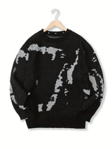 All Match Knitted Sweater, Men's Casual Warm Slightly Stretch Crew Neck Pullover Sweater For Men Fall Winter