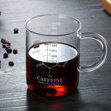 1pc, Large Heat-Resistant Borosilicate Glass Coffee Mug with Measurement Marks - Perfect for Summer Drinks, Teacher Appreciation Gifts, and Everyday Use - 15.22oz Capacity, Durable, and Dishwasher Safe