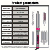 Multifunction 5 In 1 Curling Iron Set, Heat Resistant Gloves And 3 Tubes Hair Curler And Hair Straightener Brush For Girls, 60 Minutes Automatic Power And Intelligent-Temperature Control Curling Iron, Fast Heating Hair Wand C