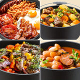 13.2 Quart Cast Iron Dutch Oven with Lid Lifter, Dual Function Lid Griddle, Stand and Lid for Home Cooking, Baking, BBQ