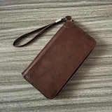 Men's Genuine Leather Handbag With Slots For Cards, Portable Lightweight Clutch Bag For Daily Commute & Going Out