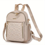 Quilted Convertible Backpack Purse, Anti-Theft Two-Way Daypack, Women's Travel & School Bag