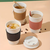 1pc 21oz Portable Reusable Coffee Cup, Travel Wheat Straw Fiber Mug for Restaurant, Hotel, Commercial, Outdoor, Office, Home, Car Use - 4 Colors Available