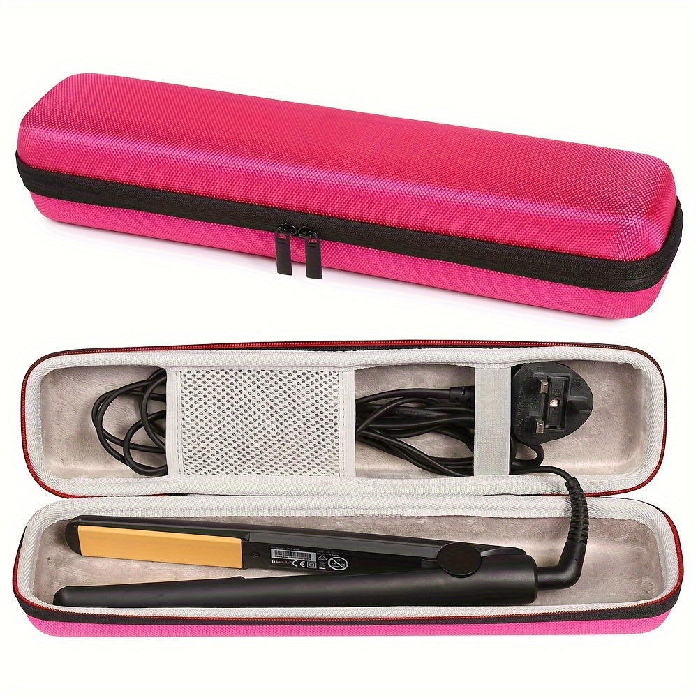 1pc Durable EVA Hair Straightener Carry Case – Waterproof, Shockproof Travel Bag for Hairstyling Tools – Compact & Stylish for Vacation Essentials