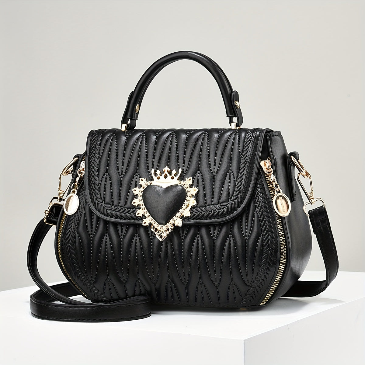 Chic Faux Leather Crossbody Bag Suits For Teens