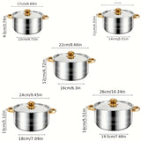 10 Pieces Stainless Steel Pot Set With Lid, Colorful Soup Pot Combination, 5-piece Pot Set And 5-piece Pot Lids , Cooking Pot, Soup Pot, Capped Pot Set, Boxed Pot Set, Cooking Pot Set, Kitchen Tools, Ideal Gift For Housewarmi