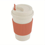 1pc 21oz Portable Reusable Coffee Cup, Travel Wheat Straw Fiber Mug for Restaurant, Hotel, Commercial, Outdoor, Office, Home, Car Use - 4 Colors Available